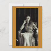 ヴィンテージレトロアールデコ写真葬儀プログラム 招待状 (裏面)