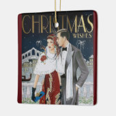 ヴィンテージレトロアールデコ セラミックオーナメント (左)