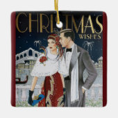 ヴィンテージレトロアールデコ セラミックオーナメント (正面)