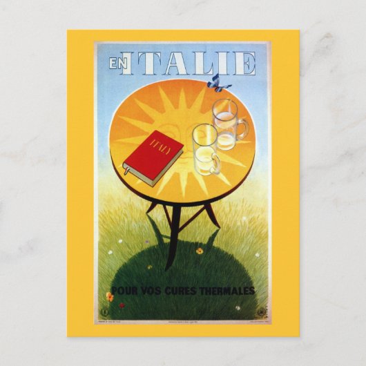 ヴィンテージレトロイタリアンイタリア旅行ポスター ポストカード (正面)