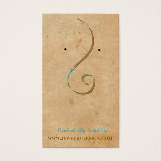 ヴィンテージレトロイヤリングホルダジュエリー表示装置 (正面)