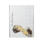 ヴィンテージレトロイラストレーション皮肉引用文 ノートパッド (回転)