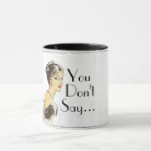 ヴィンテージレトロイラストレーション皮肉引用文 マグカップ (中央)