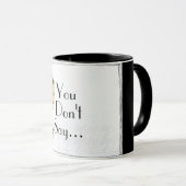 ヴィンテージレトロイラストレーション皮肉引用文 マグカップ (正面右)