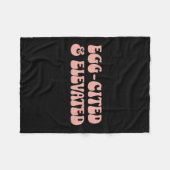 ヴィンテージレトロイースタージョーク卵引きと上昇 フリースブランケット (正面(横))