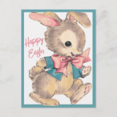 ヴィンテージレトロイースターバニー シーズンポストカード (正面)