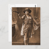 ヴィンテージレトロウィメンズサイドショーエリーデサルト ポストカード (正面/裏面)