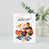 ヴィンテージレトロウィメンズ60s編み物はおもしろい! ポストカード (スタンド正面)