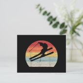 ヴィンテージレトロウィンタースポーツスキー サンキューカード (スタンド正面)