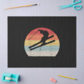 ヴィンテージレトロウィンタースポーツスキー 薄葉紙 (クラフト)