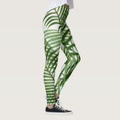 ヴィンテージレトロウォーターカラーパーム葉ツリー レギンス (右)