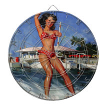 ヴィンテージレトロウォータースキーピンナップガール