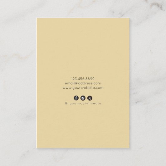 ヴィンテージレトロエフェメライヤリングディスプレイカード 名刺 (裏面)