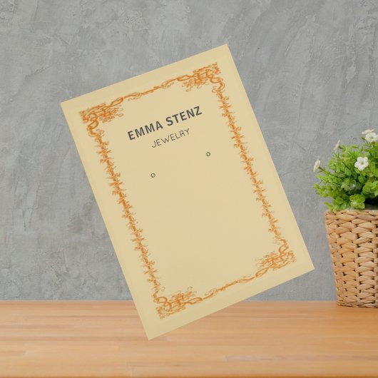 ヴィンテージレトロエフェメライヤリングディスプレイカード 名刺