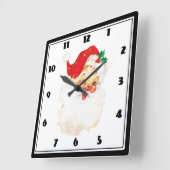 ヴィンテージレトロオールすてきドサンタクロースクリスマス スクエア壁時計 (傾斜)