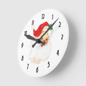 ヴィンテージレトロオールすてきドサンタクロースクリスマス ラウンド壁時計 (傾斜)