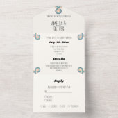 ヴィンテージレトロオールインワン結婚式招待状 オールインワン招待状 (内側)