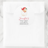 ヴィンテージレトロオールドすてきサンタクロースのクリスマスビズ ラウンドシール (バッグ)