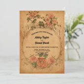ヴィンテージレトロオールドエンシェント素朴ロマン結婚ツ 招待状 (スタンド正面)