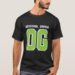 ヴィンテージレトロオールドスクールビデオゲーマーグリーンOG Tシャツ