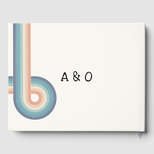 ヴィンテージレトロオールドスタイル70s結婚ズゲストブック ゲストブック (裏面)