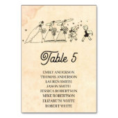 ヴィンテージレトロオールドブリデスメイドシッ素朴チ結婚ズ テーブルナンバー (正面)