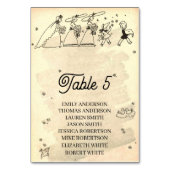 ヴィンテージレトロオールド50s漫画ポップ・アートのアー素朴ト結婚ズ テーブルナンバー (裏面)