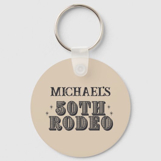 ヴィンテージレトロカウボーイロデオ50thバースデーパーティー キーホルダー (正面)