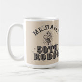 ヴィンテージレトロカウボーイロデオ50thバースデーパーティー コーヒーマグカップ (左)