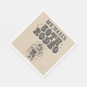 ヴィンテージレトロカウボーイロデオ50thバースデーパーティー スタンダードランチョンナプキン (角)