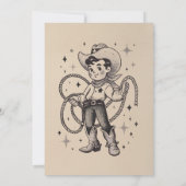 ヴィンテージレトロカウボーイロデオ50thバースデーパーティー 招待状 (裏面)