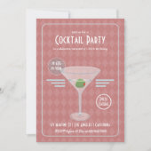 ヴィンテージレトロカクテルパーティー 招待状 (正面)