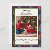 ヴィンテージレトロカスタムフォトクリスマスホリデーカード シーズンカード (正面)