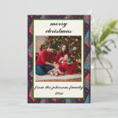ヴィンテージレトロカスタムフォトクリスマスホリデーカード シーズンカード (スタンド正面)