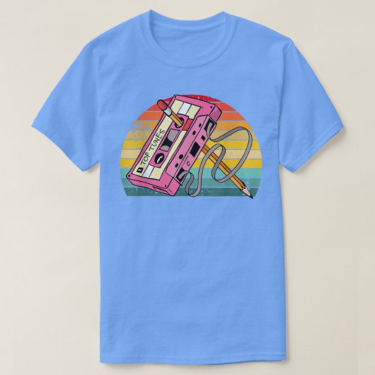 ヴィンテージレトロカセットテープ70年代80年代90年代 Tシャツ (デザイン正面)