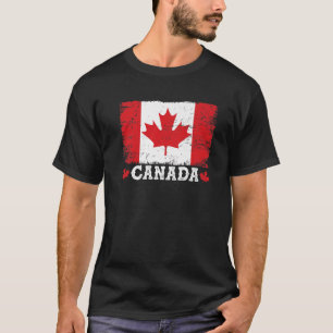 ヴィンテージレトロカナダメープルリーフカナダ国旗 Tシャツ