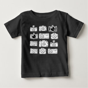 ヴィンテージレトロカメラ ベビーTシャツ