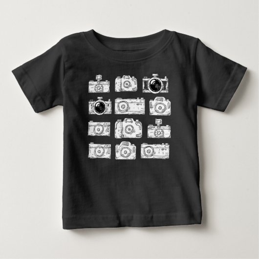 ヴィンテージレトロカメラ ベビーTシャツ (正面)