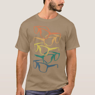 ヴィンテージレトロカラーブロックグラス Tシャツ
