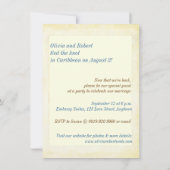 ヴィンテージレトロカリブのケイマン諸島披露宴 招待状 (裏面)