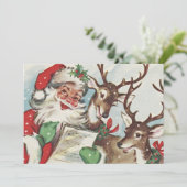 ヴィンテージレトロカロリングサンタ&トナディースクリスマス シーズンカード (スタンド正面)