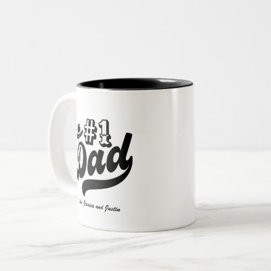 ヴィンテージレトロカントリーカウボーイパパ父の日 ツートーンマグカップ (正面左)