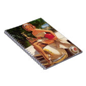 ヴィンテージレトロカーレースピンアップガール ノートブック (右側)