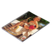 ヴィンテージレトロカーレースピンアップガール ノートブック (左側)