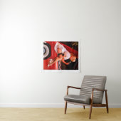 ヴィンテージレトロカー整備士ピンナップガール タペストリー (インサイチュ(横))