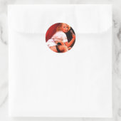 ヴィンテージレトロカー整備士ピンナップガール ラウンドシール (バッグ)