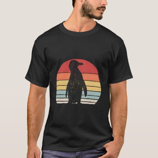 ヴィンテージレトロガラパゴスペンギン Tシャツ (正面)