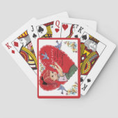 ヴィンテージレトロガールとブルーバードバレンタインデー トランプ (裏面)