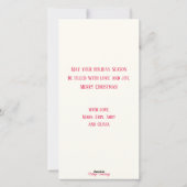 ヴィンテージレトロガールアイススケーターカスタムクリスマス シーズンカード (裏面)