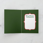 ヴィンテージレトロガールメッセージを追加クリスマスカード シーズンカード (内部)